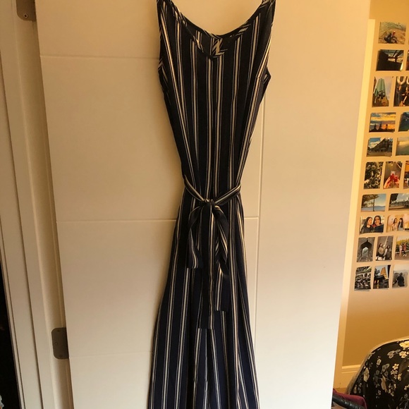 Full Length Striped Jumpsuit - Picture 2 of 2